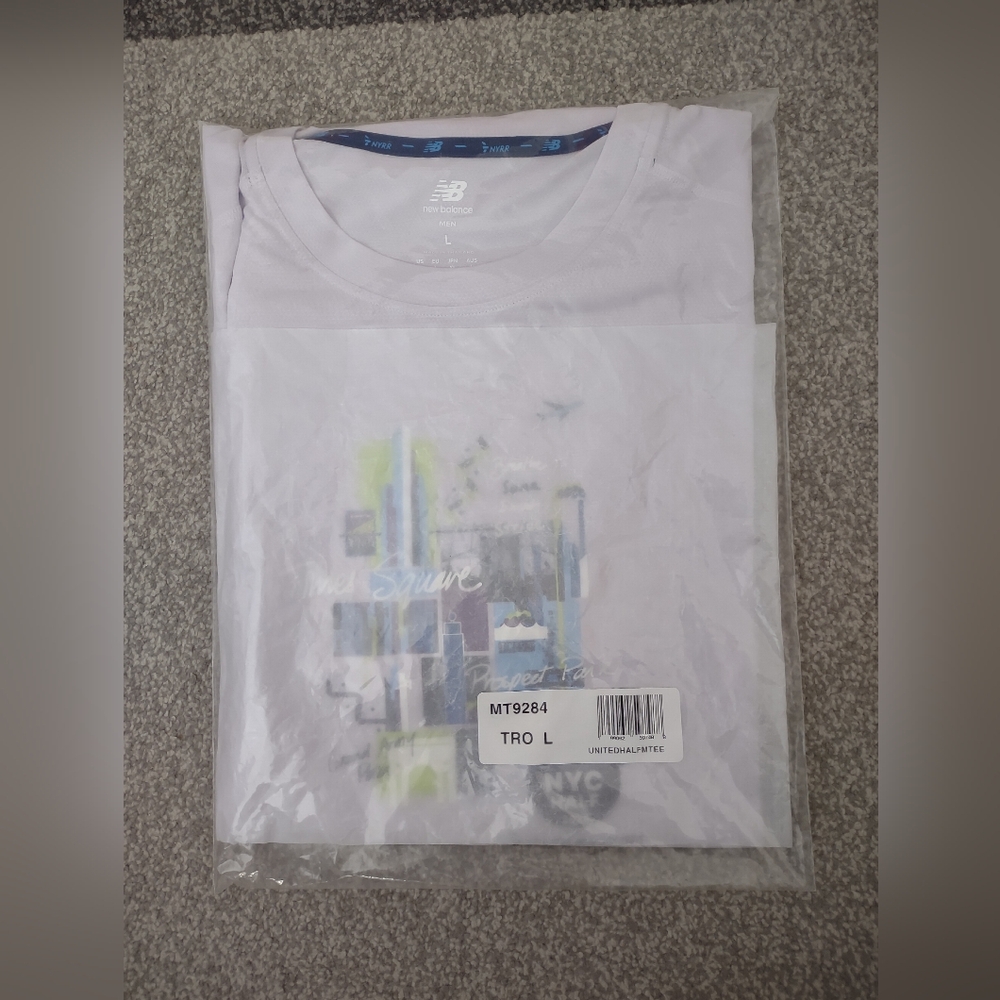 New Balance 2026 United Airlines NYC Half Marathon T-Shirt Men's L Light Purple